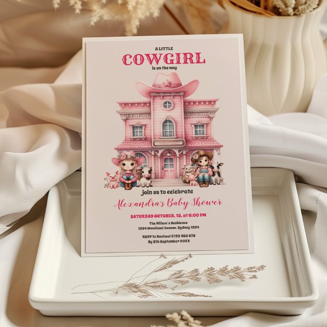 Invitación Cowgirl Horse Baby Shower (Subido por el creador)