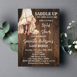 Invitación Cowgirl Saddle Up Western Bridal Shower