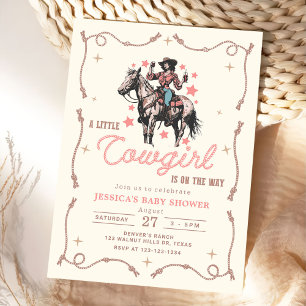 Invitación Cowgirl Western Baby Shower