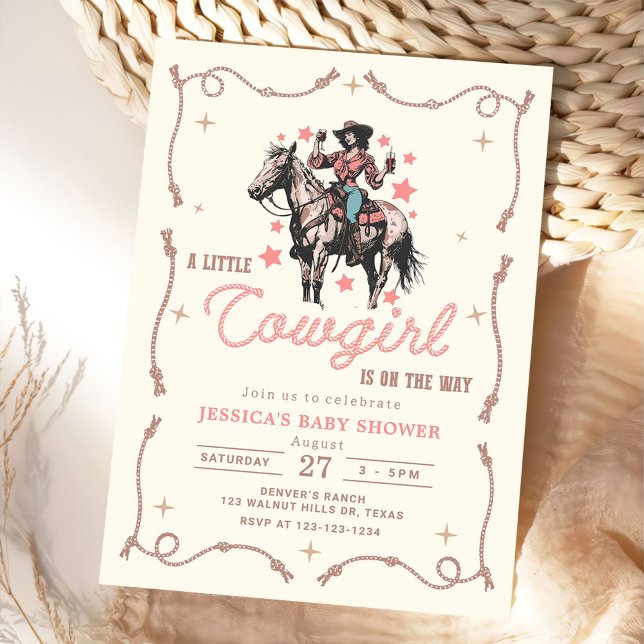 Invitación Cowgirl Western Baby Shower (Subido por el creador)
