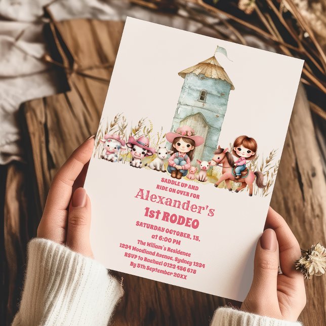 Invitación Cowgirl Wild West Rodeo Ranch Birthday Party (Subido por el creador)