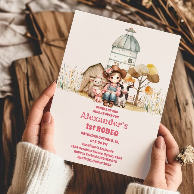 Invitación Cowgirl Wild West Rodeo Ranch Birthday Party (Subido por el creador)