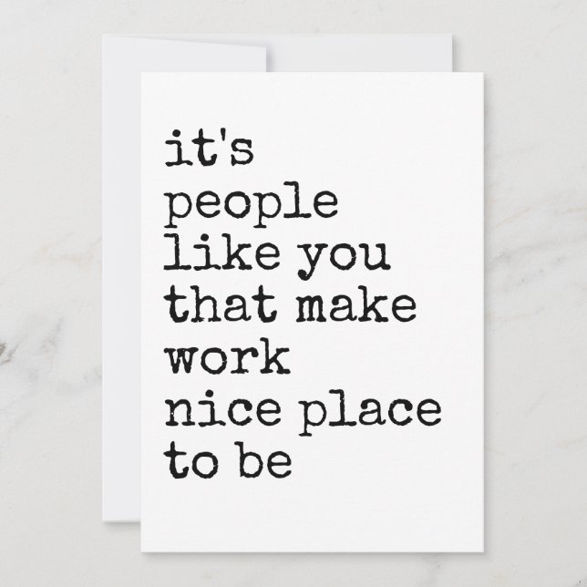 Invitación Coworker Appreciation Minimalist Thank You (Anverso)