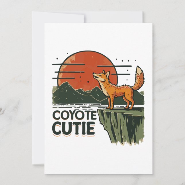 Invitación Coyote cutie (Anverso)