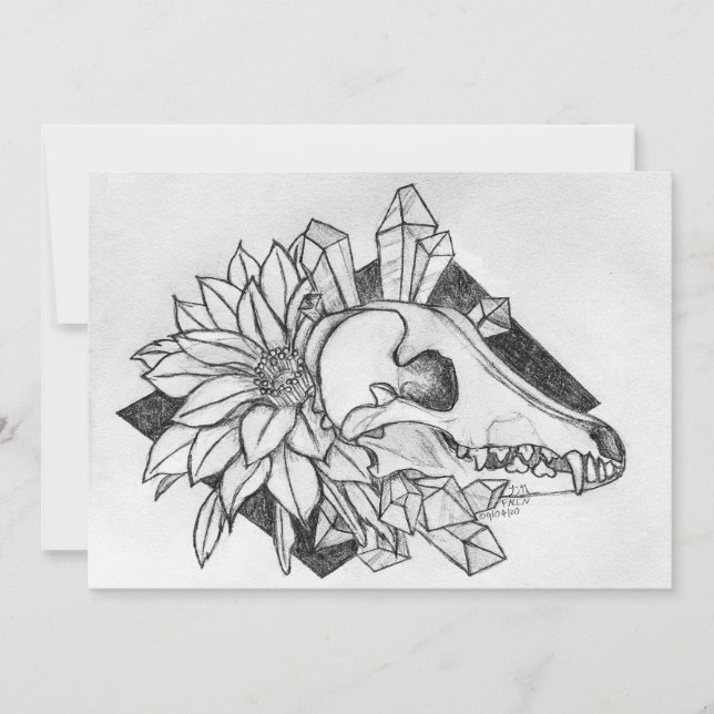 Invitación Coyote de cristal (Anverso)
