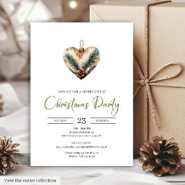 Invitación Cozy Boho Earthy Botanical Christmas Dinner Invitе