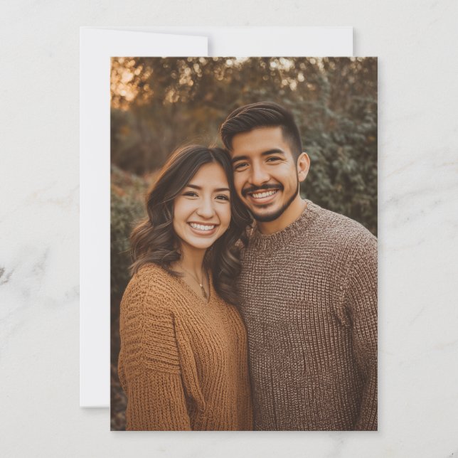 Invitación Cozy Brown Autumn Photo (Anverso)