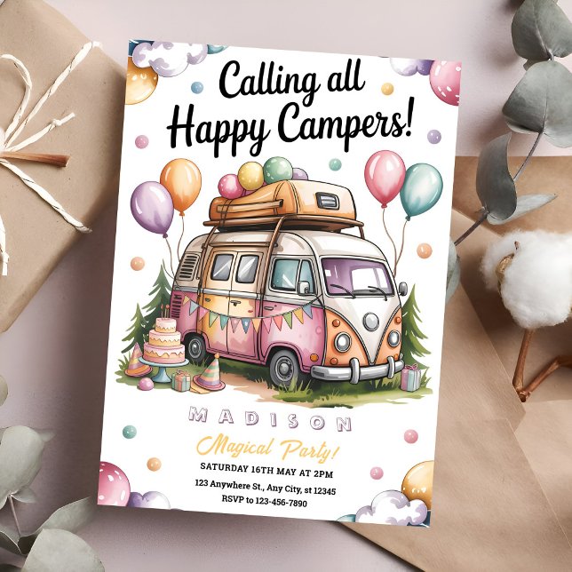 Invitación Cozy Camper Celebration (Subido por el creador)