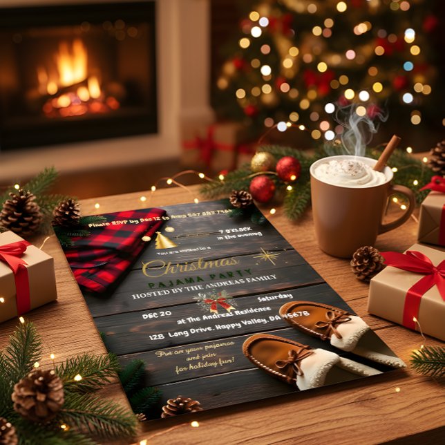 INVITACIÓN COZY CHRISTMAS PAJAMA JAM (Subido por el creador)