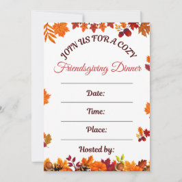 Invitación Cozy Friendsgiving Dinner Art