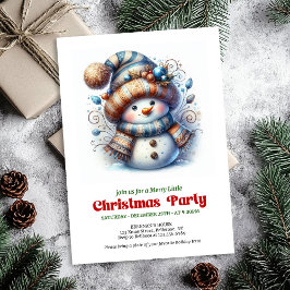 Invitación Cozy funny snowman holiday invite festive digital