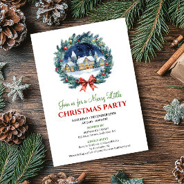 Invitación Cozy Watercolor Holiday Scene Christmas Invitation