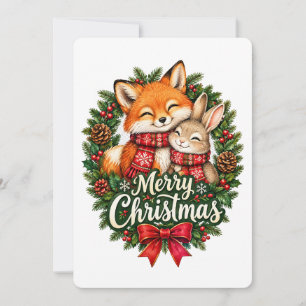 Invitación Cozy Winter Club – Vintage Woodland Christmas Wrea