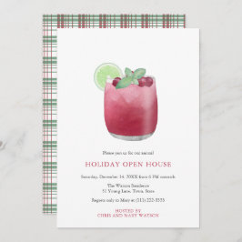 Invitación Cranberry Cocktail Navidades festivos bebe Fiesta