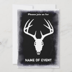 Invitación Cráneo de caza de ciervos Personalizado