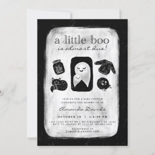 Invitación Cráneo de Halloween espolvorea Baby Shower