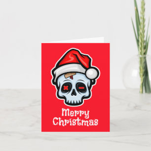 Invitación Cráneo de Navidades divertidos, Feliz Navidad
