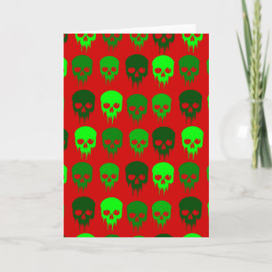 Invitación cráneo esqueleto navideño gótico