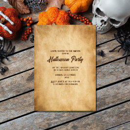 Invitación cráneo gótico vintage espeluznante y rosas hallowe