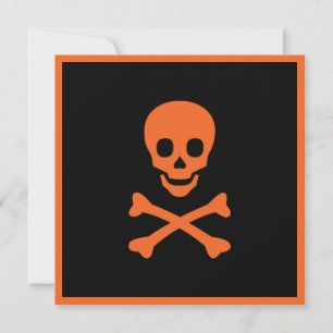 Invitación Cránulos y huesos cruzados