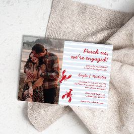 Invitación Crawfish Boil Pinch Us Photo Engagement