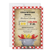Crawfish Boil Pot Red Check Gingham