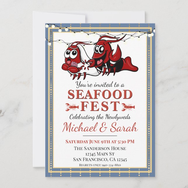 Invitación Crawfish Boil Seafood Fest Nuevo compromiso (Anverso)