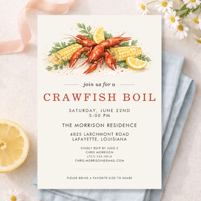Invitación Crawfish Boil Summer Party (Subido por el creador)