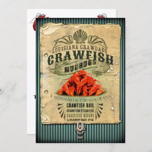 Invitación Crawfish Hervir / Cualquier Ocasión