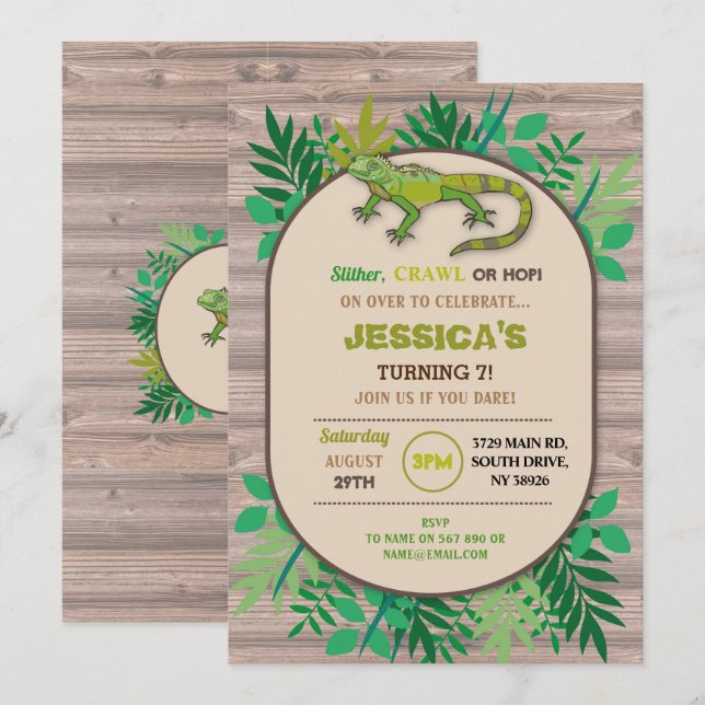 Invitación Crawl de nacer para niños rebeldes (Anverso / Reverso)