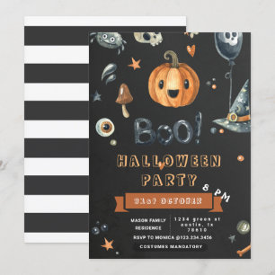 Invitación Crazy Boo de calabaza Fiesta de Halloween