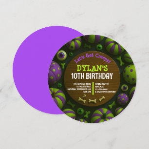 Invitación CRAZY EYEBALLS Halloween Cumpleaños Party Invitaci
