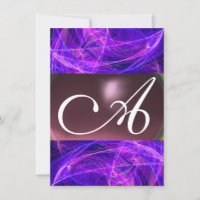 CRAZY FOTON MONOGRAM púrpura negro rsvp