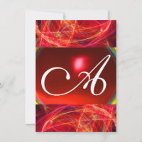 CRAZY PHOTON MONOGRAM rojo rosado rsvp