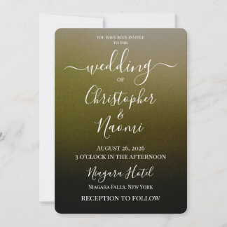 Invitación Crea Tu Propia Boda con Sombreado Ombre 