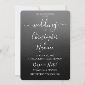 Invitación Crea Tu Propia Boda con Sombreado Ombre 