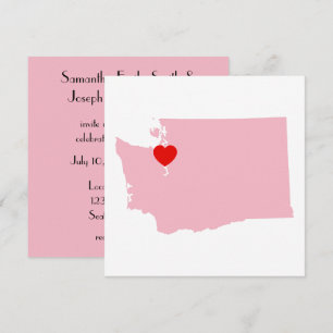 Invitación Crea tu propia boda de color Washington