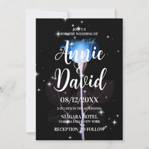 Invitación Crea Tu Propia Boda de Flor de Chispa de Rayos X
