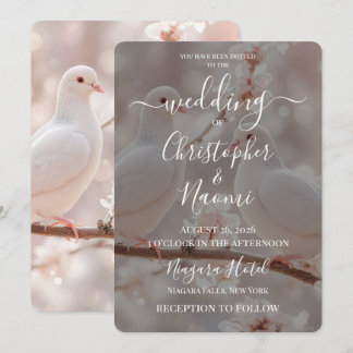 Invitación Crea Tu Propia Boda de Palomas Blancas