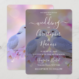 Invitación Crea Tu Propia Boda de Palomas Pequeñas