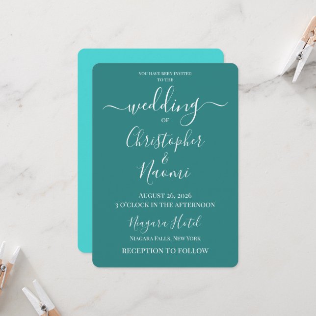Invitación Crea Tu Propia Boda Personalizada (Anverso/Reverso In Situ)