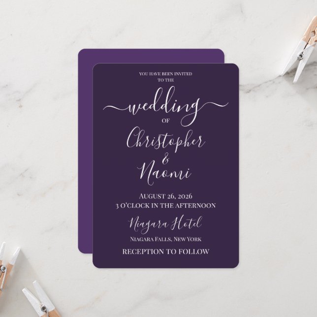 Invitación Crea Tu Propia Boda Personalizada (Anverso/Reverso In Situ)