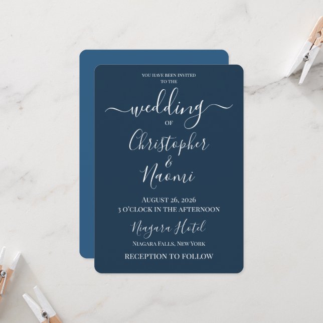Invitación Crea Tu Propia Boda Personalizada (Anverso/Reverso In Situ)