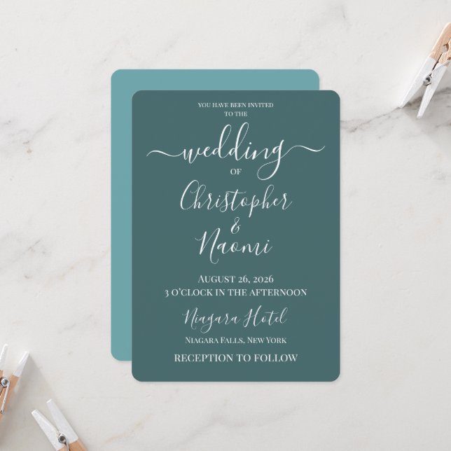 Invitación Crea Tu Propia Boda Personalizada (Anverso/Reverso In Situ)