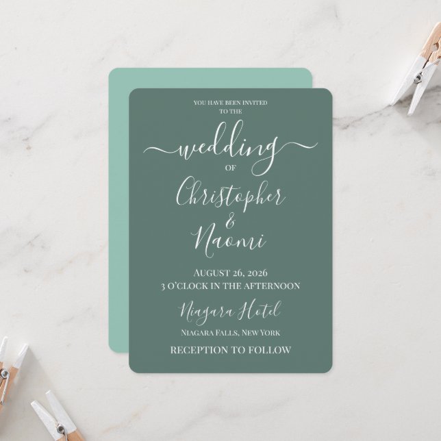 Invitación Crea Tu Propia Boda Personalizada (Anverso/Reverso In Situ)