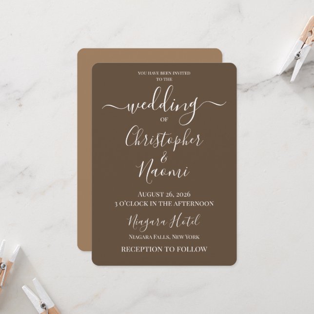 Invitación Crea Tu Propia Boda Personalizada (Anverso/Reverso In Situ)
