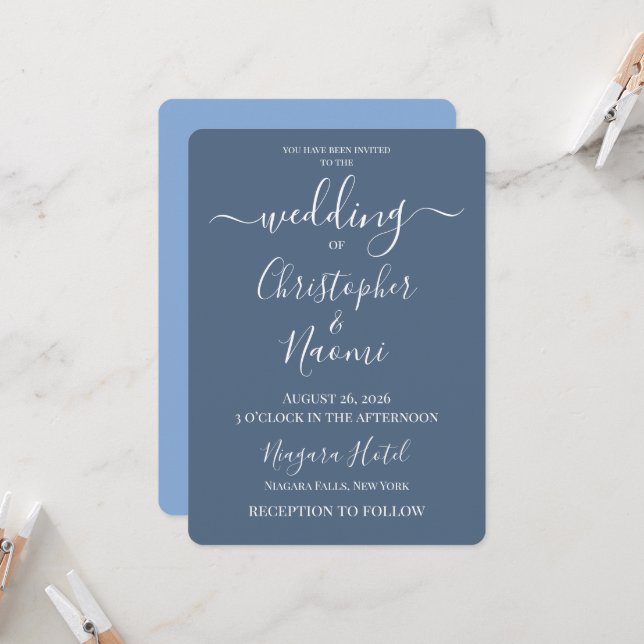 Invitación Crea Tu Propia Boda Personalizada (Anverso/Reverso In Situ)