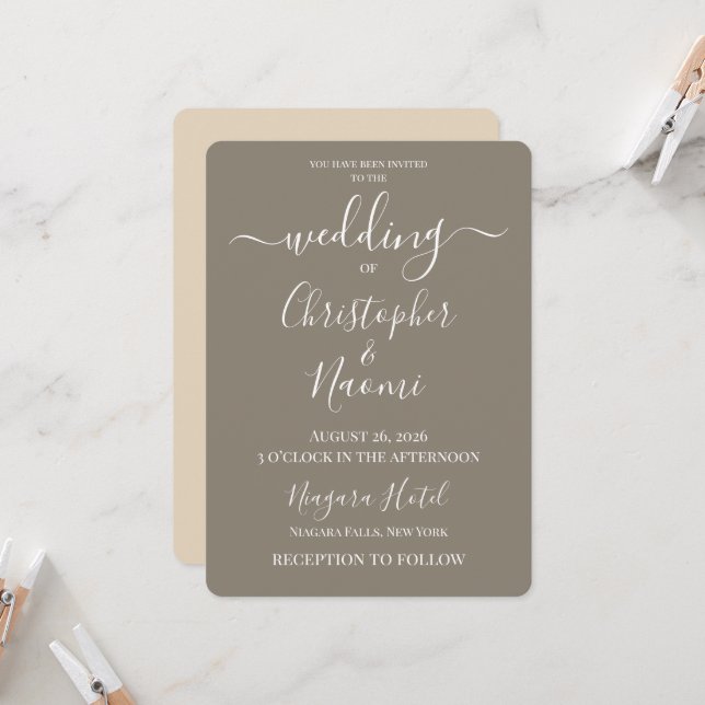 Invitación Crea Tu Propia Boda Personalizada (Anverso/Reverso In Situ)