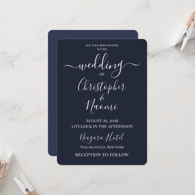 Invitación Crea Tu Propia Boda Personalizada (Anverso/Reverso In Situ)
