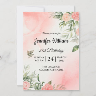 Invitación Crea tu propia fiesta de cumpleaños de chicas pers
